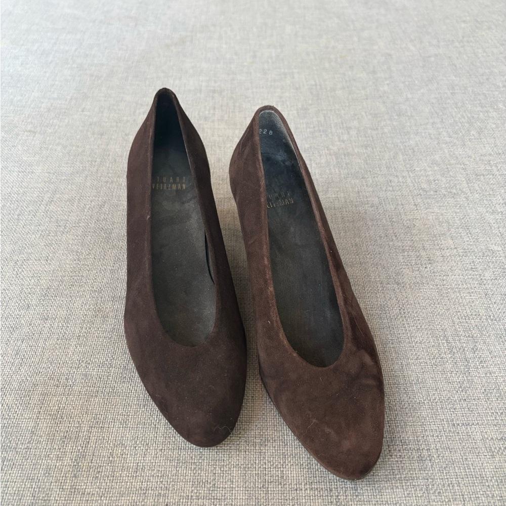 VINTAGE Stuart Weitzman Brown Suede Women's Pumps